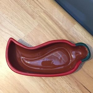 Chili Pepper Terra Cotta Salsa Bowl